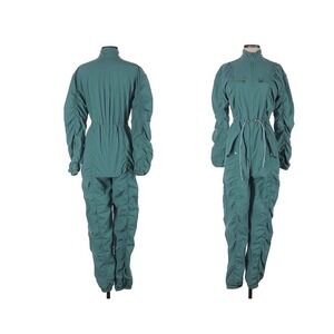 Fabletics McKenzie Jumpsuit xxs Ruched Athleisure Zips Pockets L/S NWT